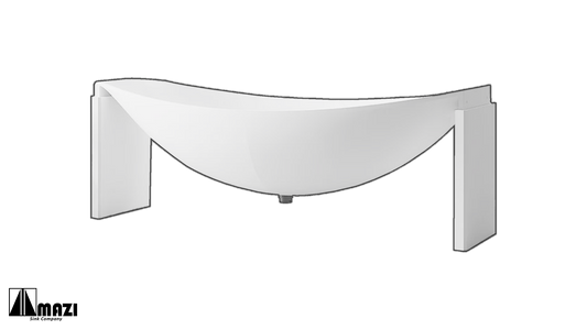 ZeroSink Freestanding Solid Surface Soaking Tub TW-8996 - Premium Gallery View