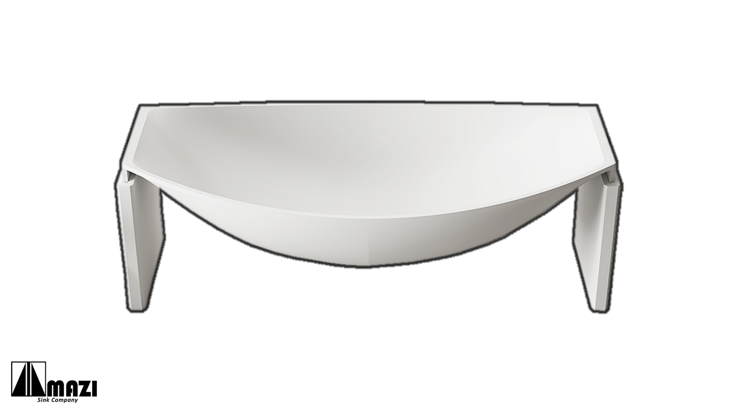 ZeroSink Freestanding Solid Surface Soaking Tub TW-8996 - Premium Gallery View