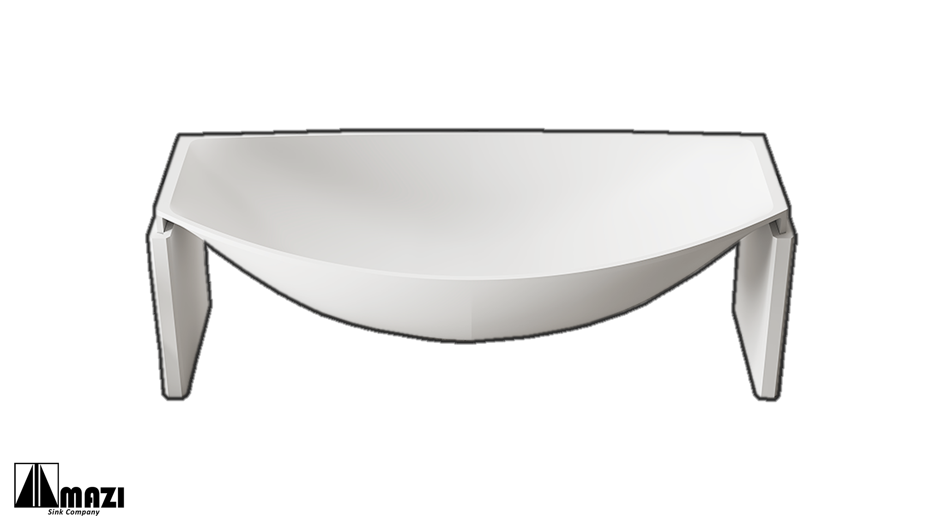 ZeroSink Freestanding Solid Surface Soaking Tub TW-8996 - Premium Gallery View