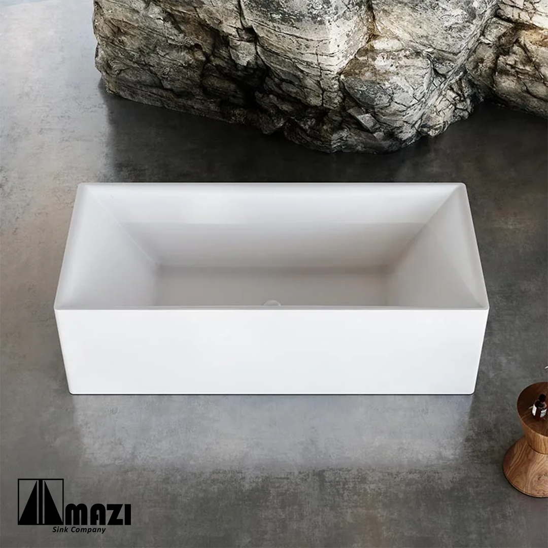 ZeroSink Freestanding Acrylic Soaking Tub XA-065 - Premium Gallery View