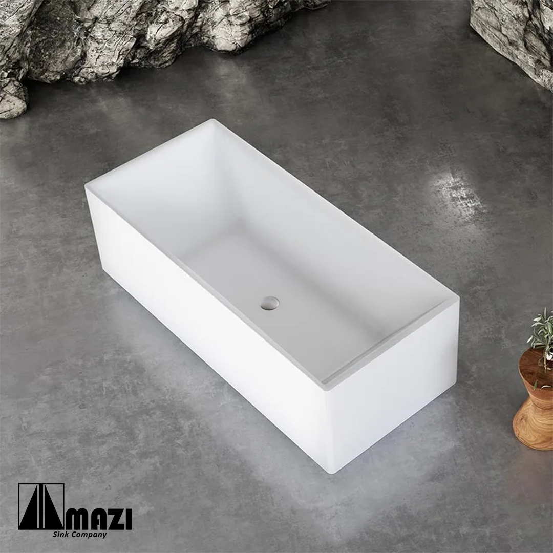ZeroSink Freestanding Acrylic Soaking Tub XA-065 - Premium Gallery View