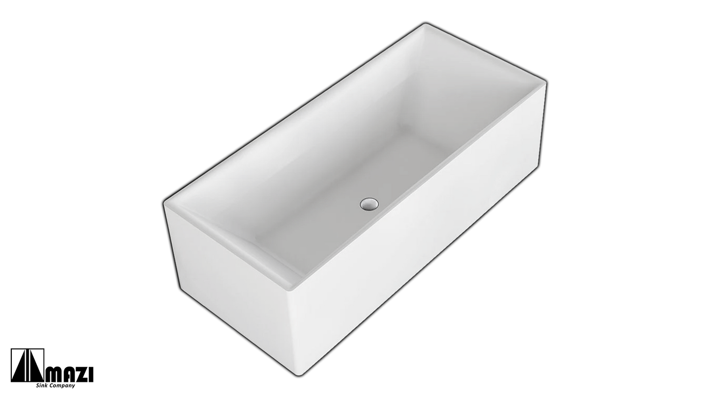 ZeroSink Freestanding Acrylic Soaking Tub XA-065 - Premium Gallery View