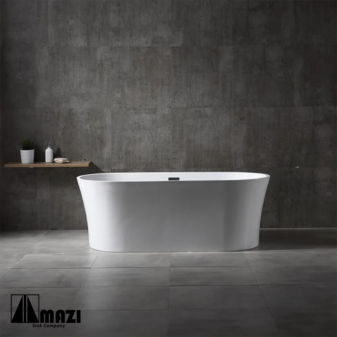 ZeroSink Freestanding Acrylic Soaking Tub XA-125 - Premium Gallery View