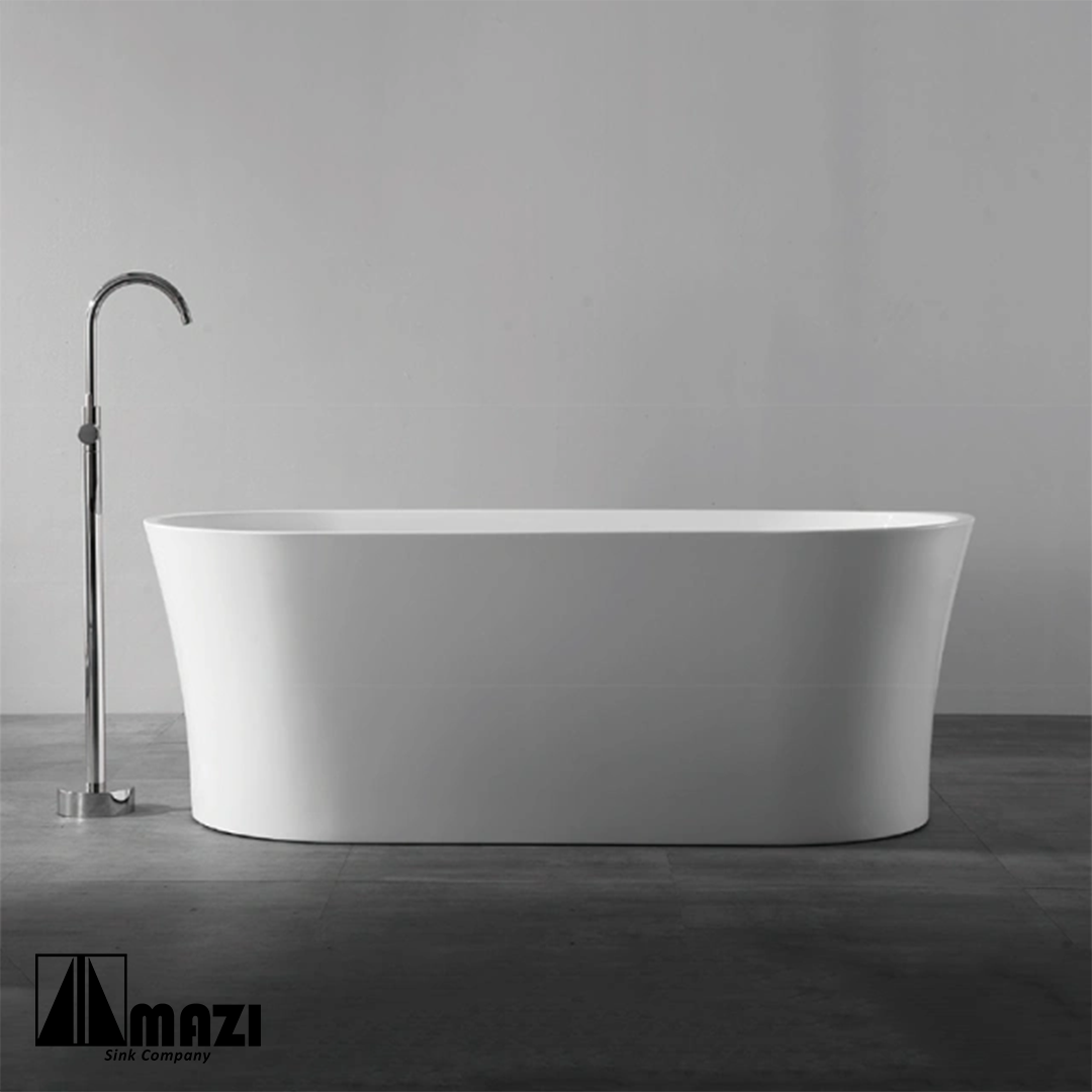 ZeroSink Freestanding Acrylic Soaking Tub XA-125 - Premium Gallery View