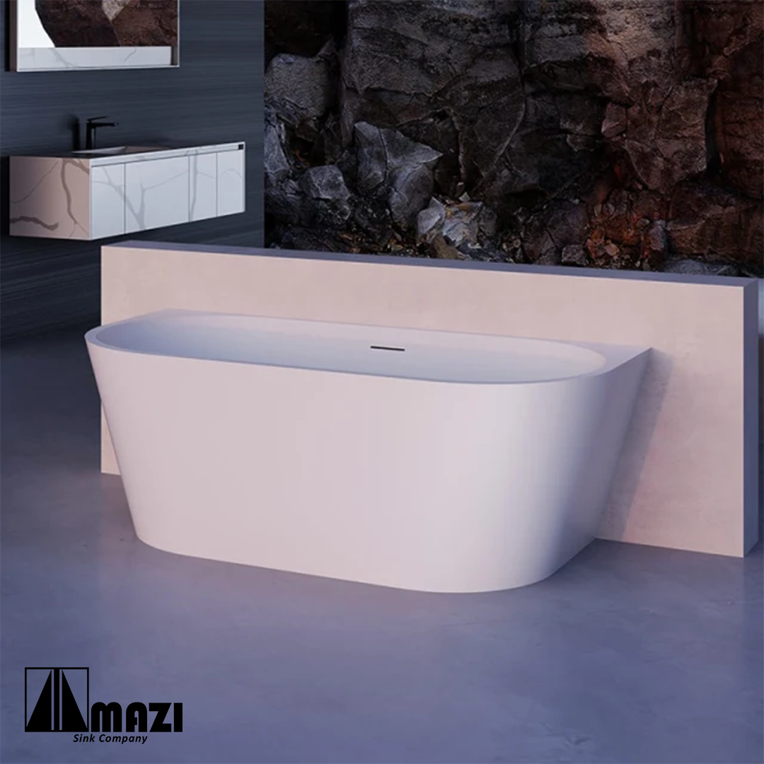 ZeroSink Freestanding Acrylic Soaking Tub XA-191 - Premium Gallery View