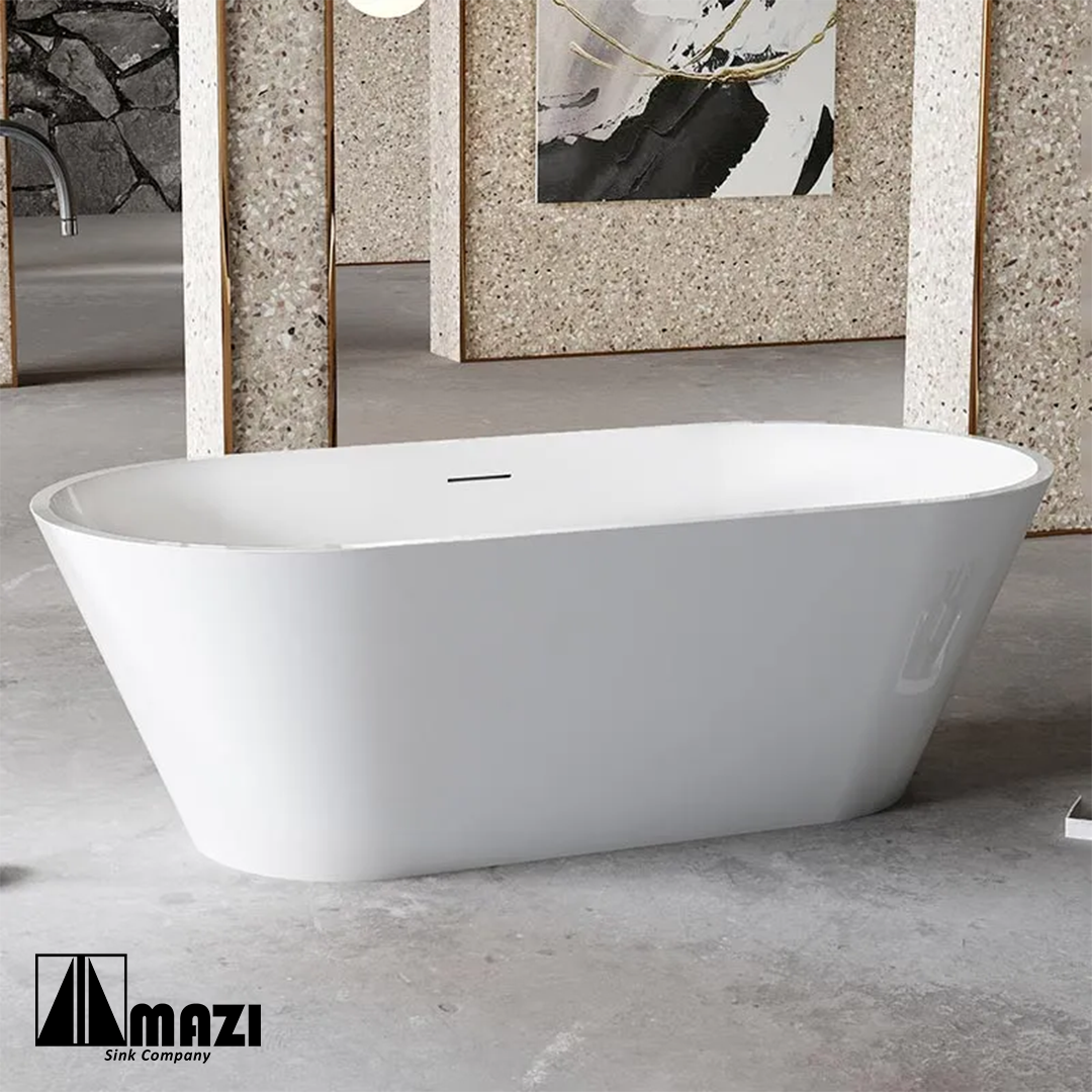 ZeroSink Freestanding Acrylic Soaking Tub XA-211 - Premium Gallery View