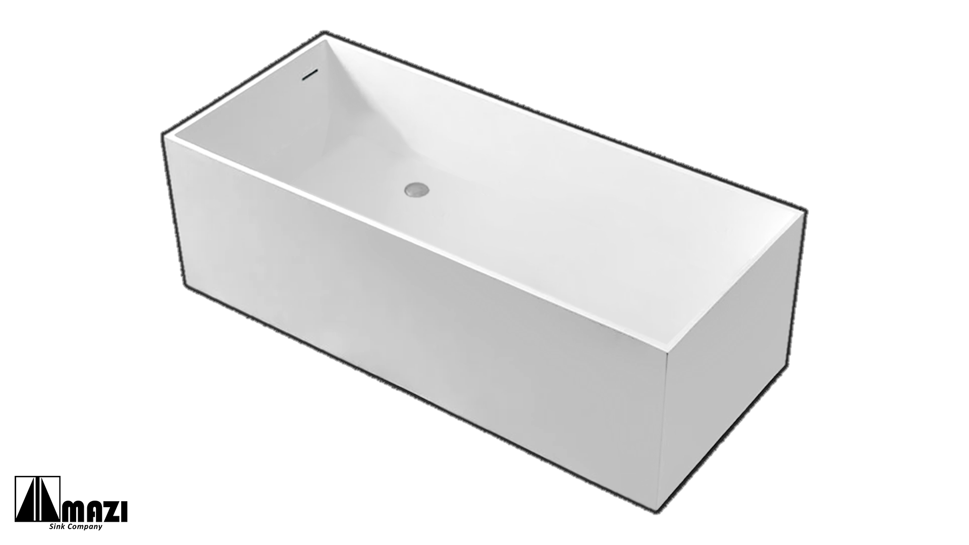 ZeroSink Freestanding Solid Surface Soaking Tub HX-8872 - Premium Gallery View