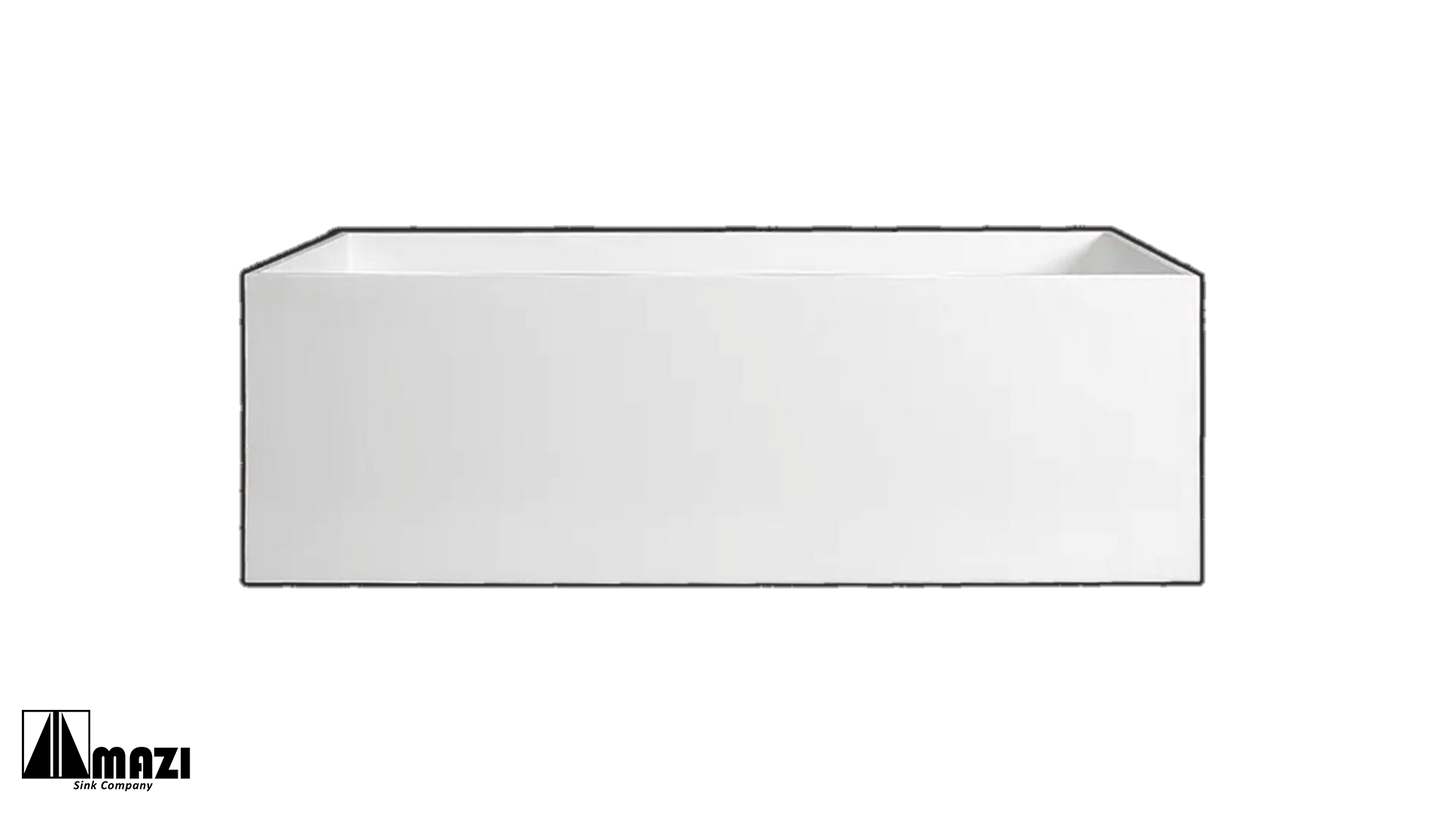 ZeroSink Freestanding Solid Surface Soaking Tub HX-8872 - Premium Gallery View