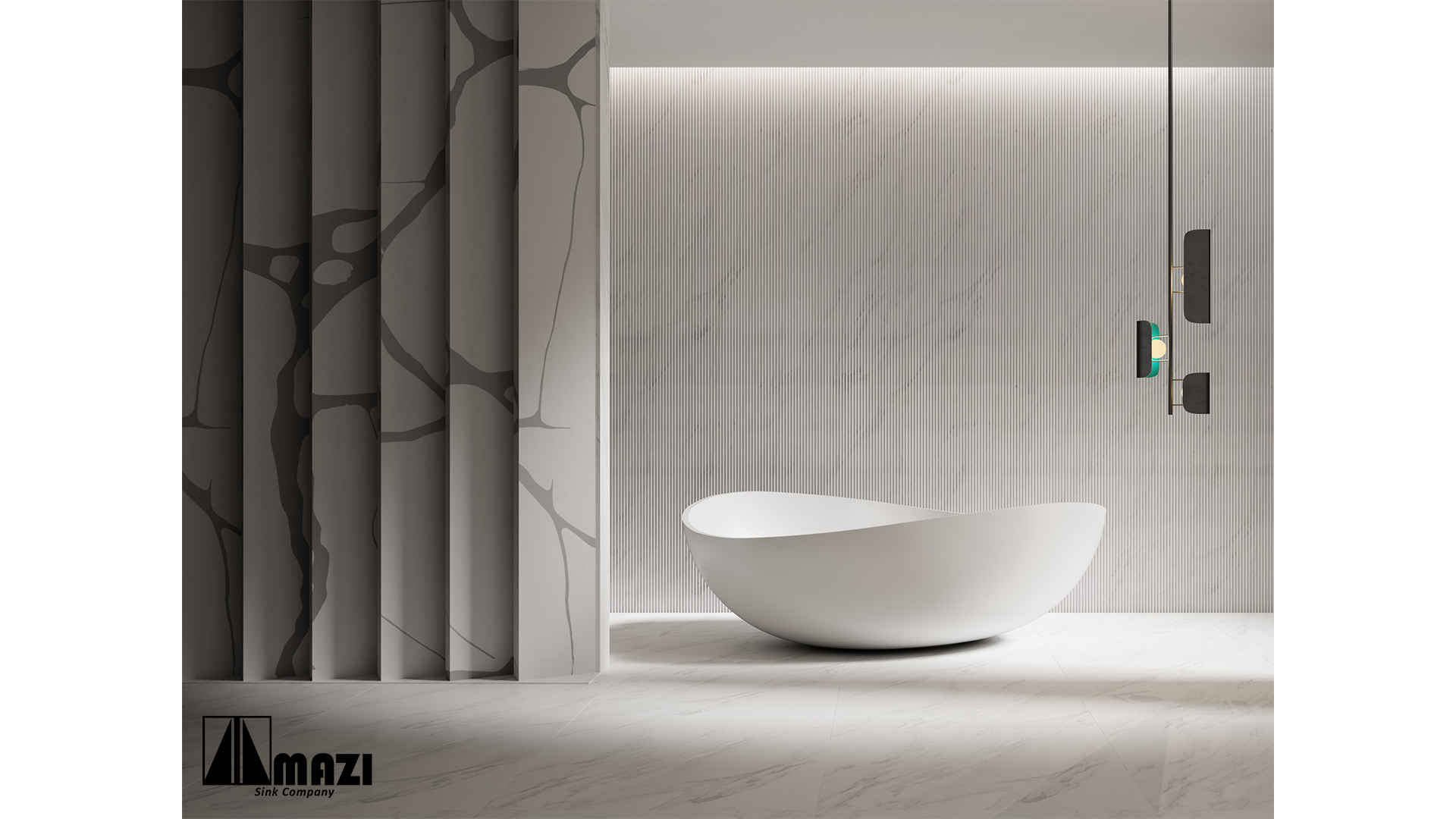 ZeroSink Freestanding Solid Surface Soaking Tub XA-8819 - Premium Gallery View