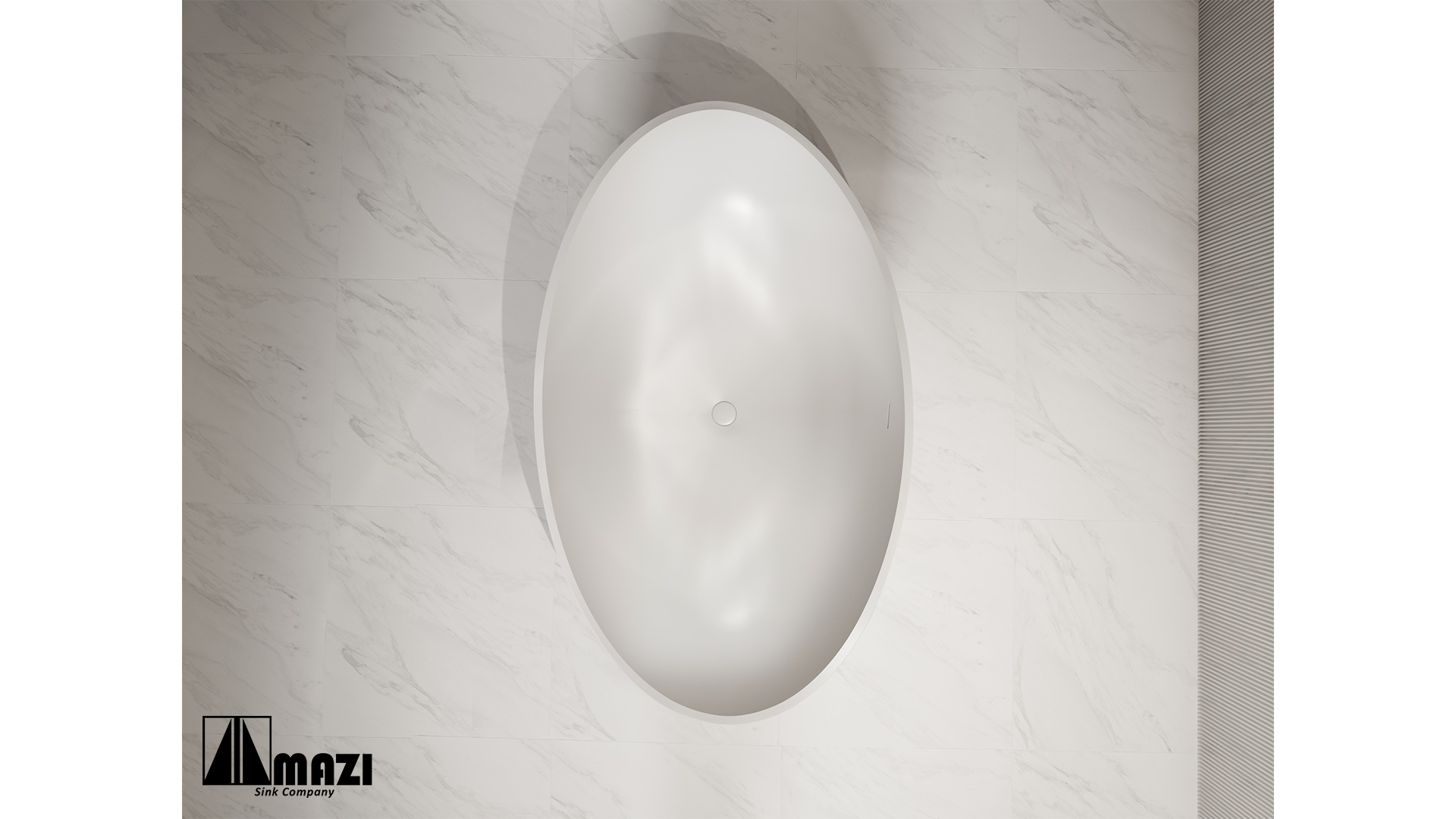 ZeroSink Freestanding Solid Surface Soaking Tub XA-8819 - Premium Gallery View