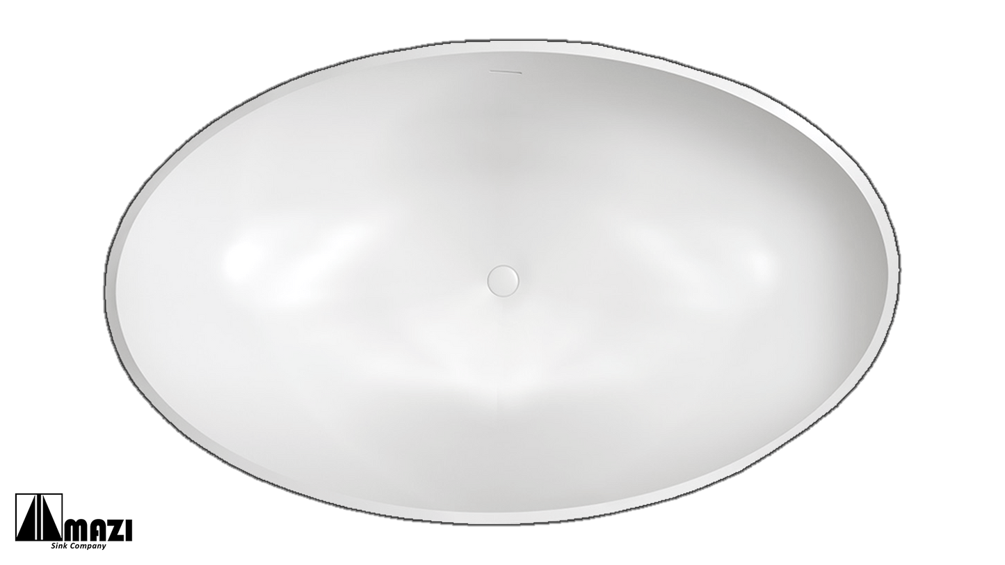 ZeroSink Freestanding Solid Surface Soaking Tub XA-8819 - Premium Gallery View