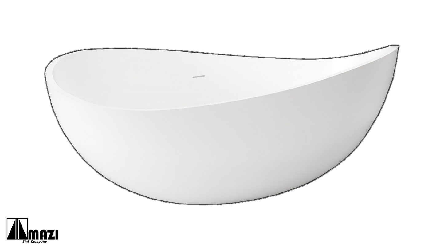 ZeroSink Freestanding Solid Surface Soaking Tub XA-8819 - Premium Gallery View