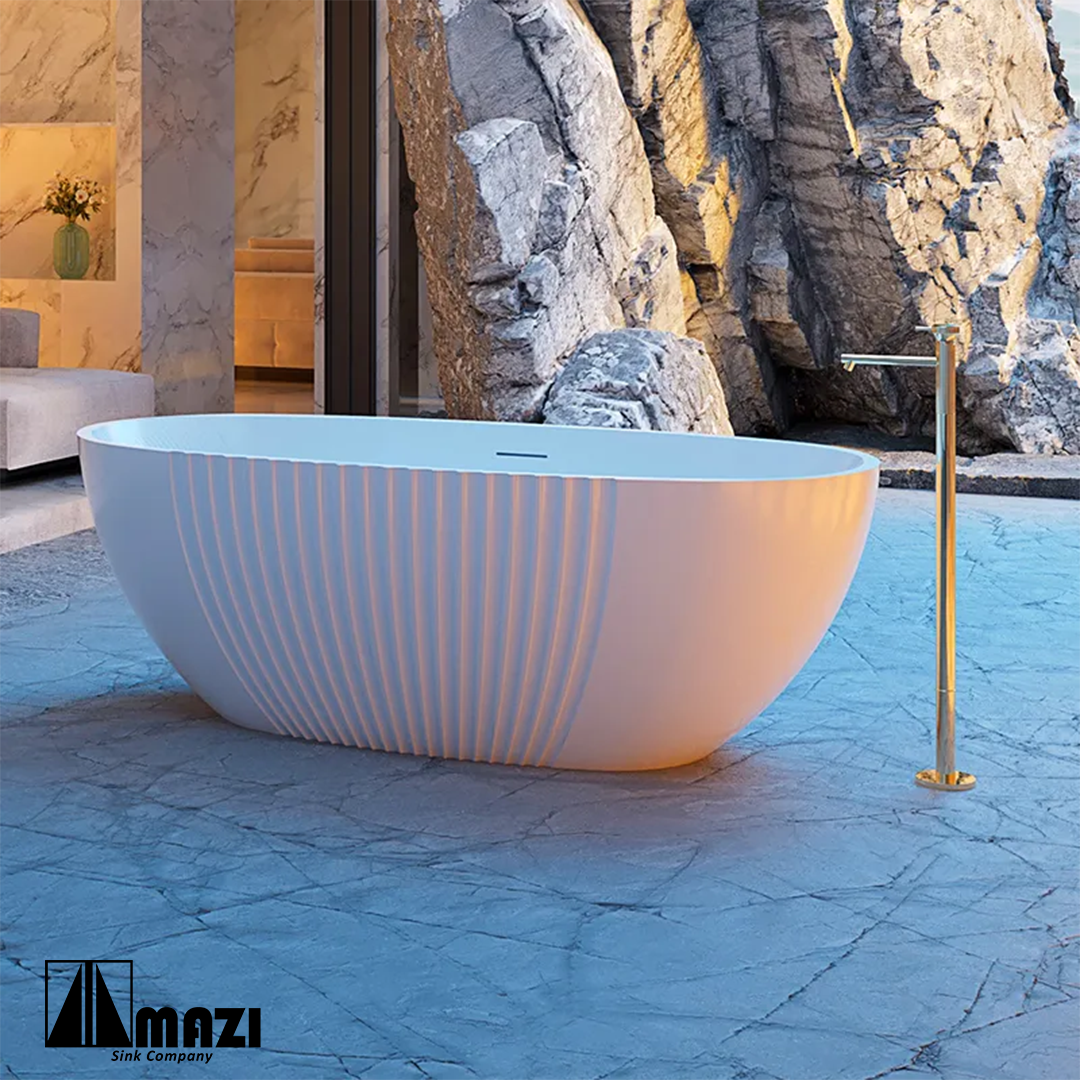 ZeroSink Freestanding Acrylic Soaking Tub XY-5007 - Premium Gallery View