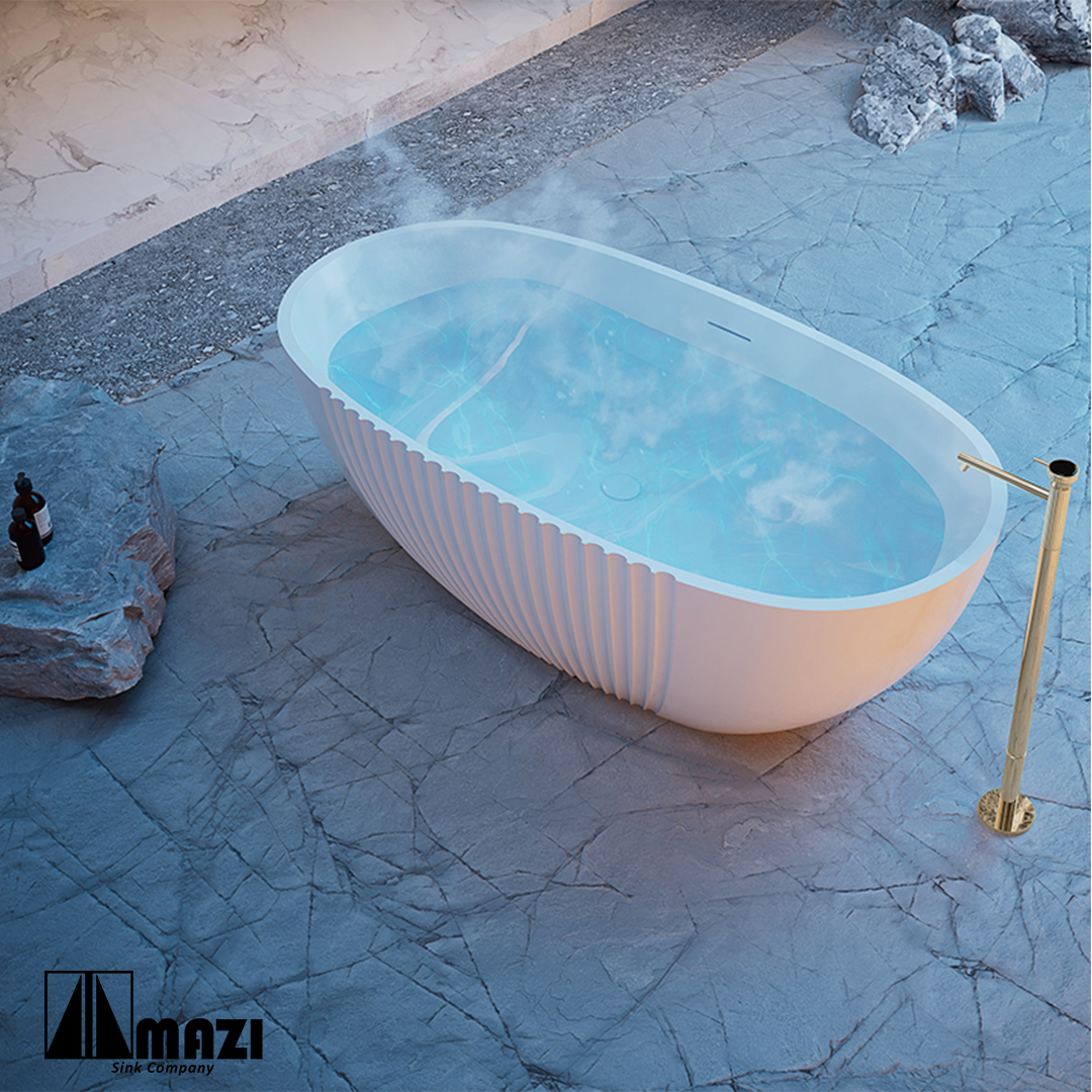 ZeroSink Freestanding Acrylic Soaking Tub XY-5007 - Premium Gallery View