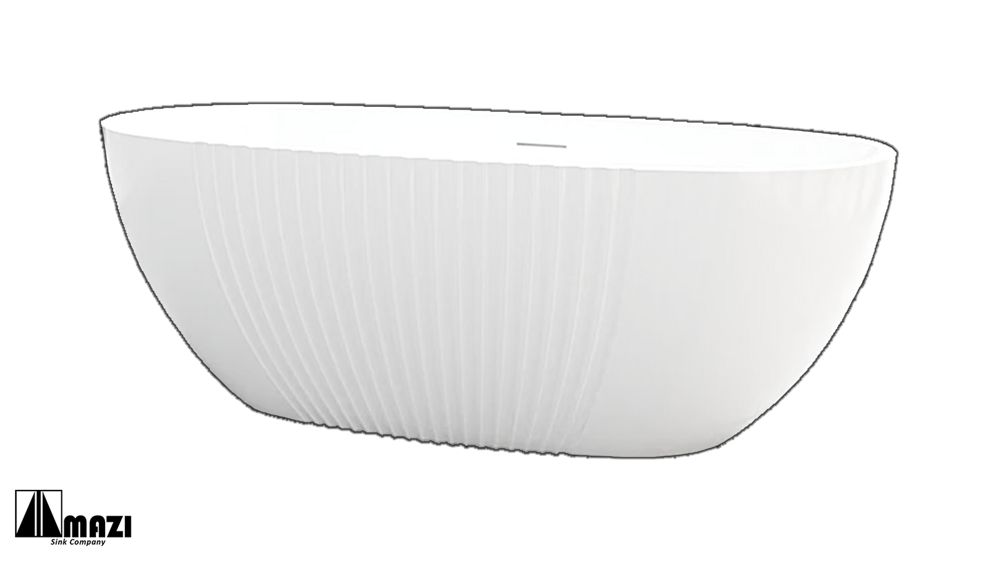 ZeroSink Freestanding Acrylic Soaking Tub XY-5007 - Premium Gallery View